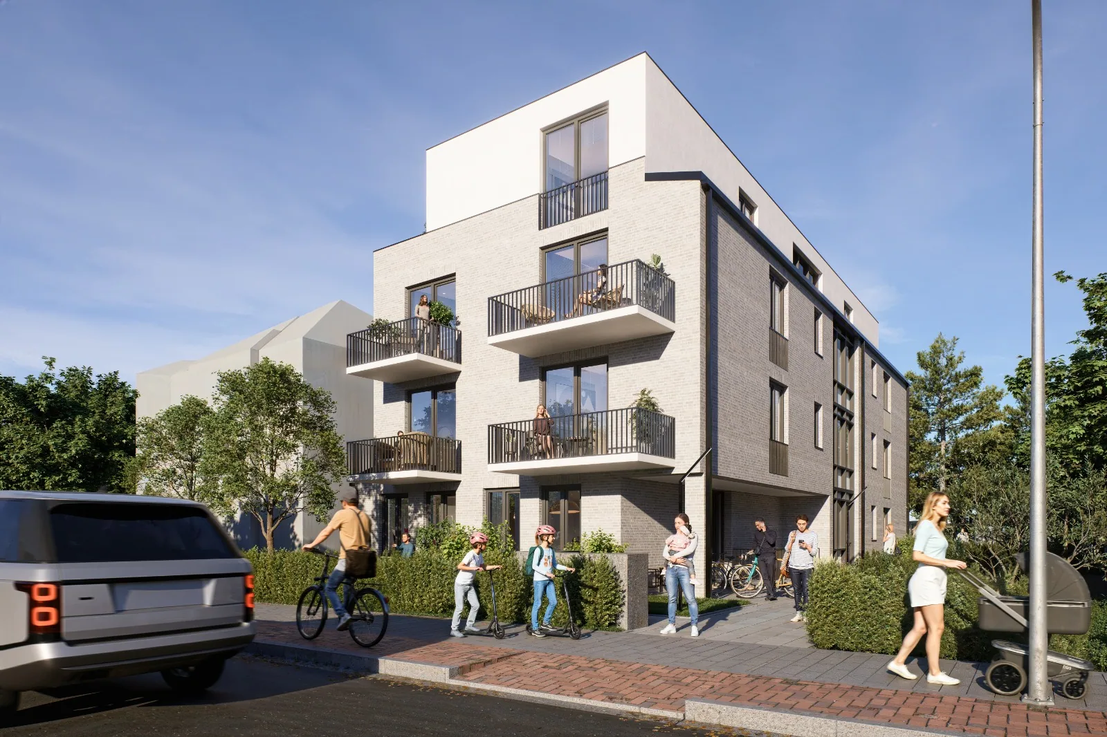 KRON247 Kiel — nachhaltiger Neubau nach KfW-40-QNG mit Balkonen.