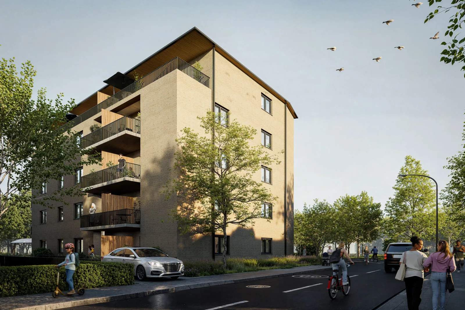 THE44 Kiel — modernes KfW-40-QNG-Wohnprojekt mit Klinkerfassade.